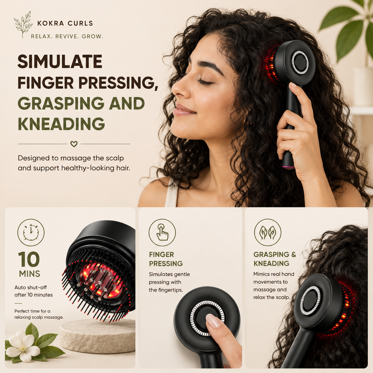Rechargeable LED Scalp Massager & Serum Applicator
