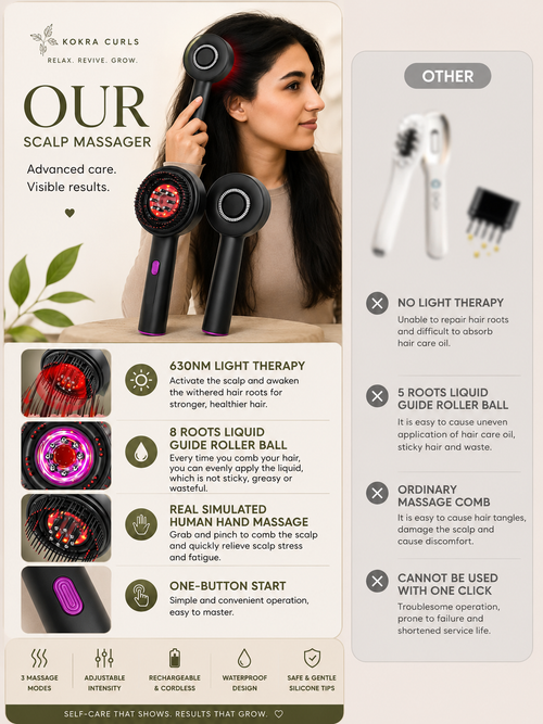 Rechargeable LED Scalp Massager & Serum Applicator